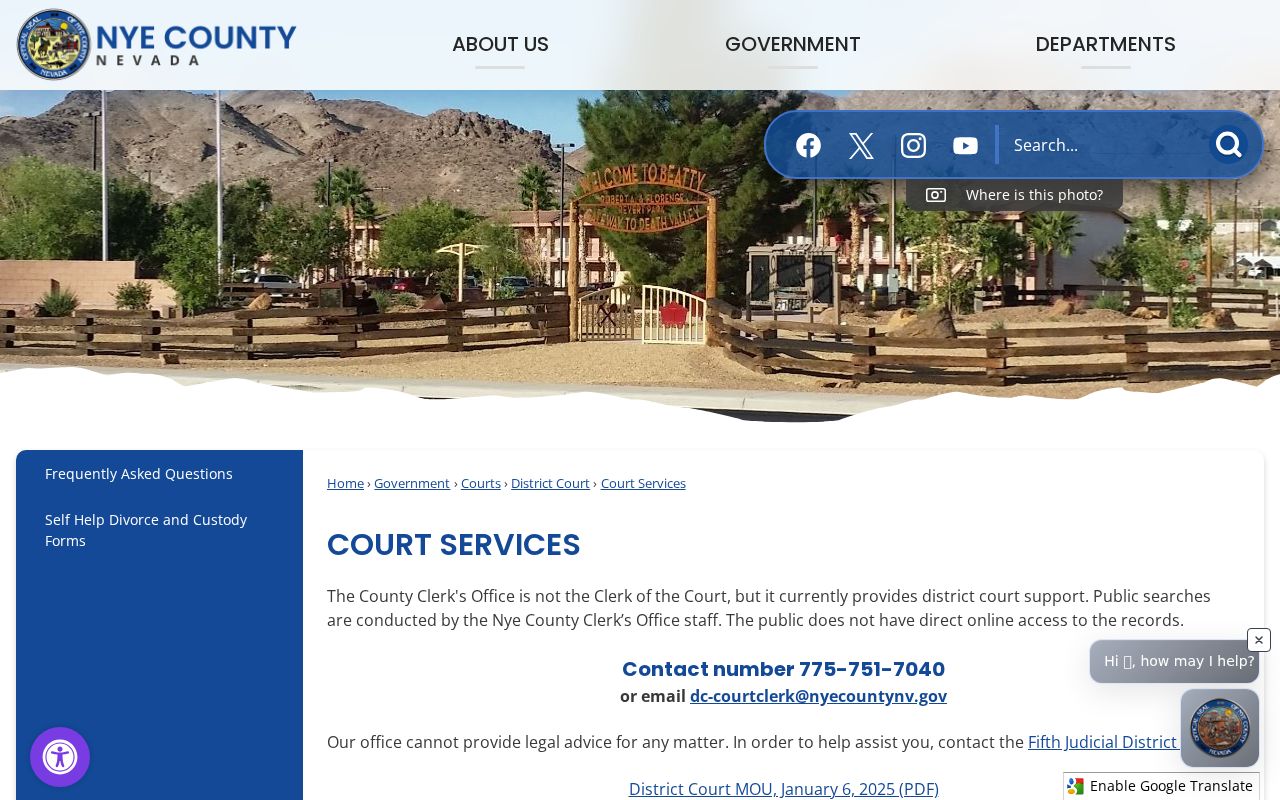 Nye County Court Services clerk distinction for warrant searches