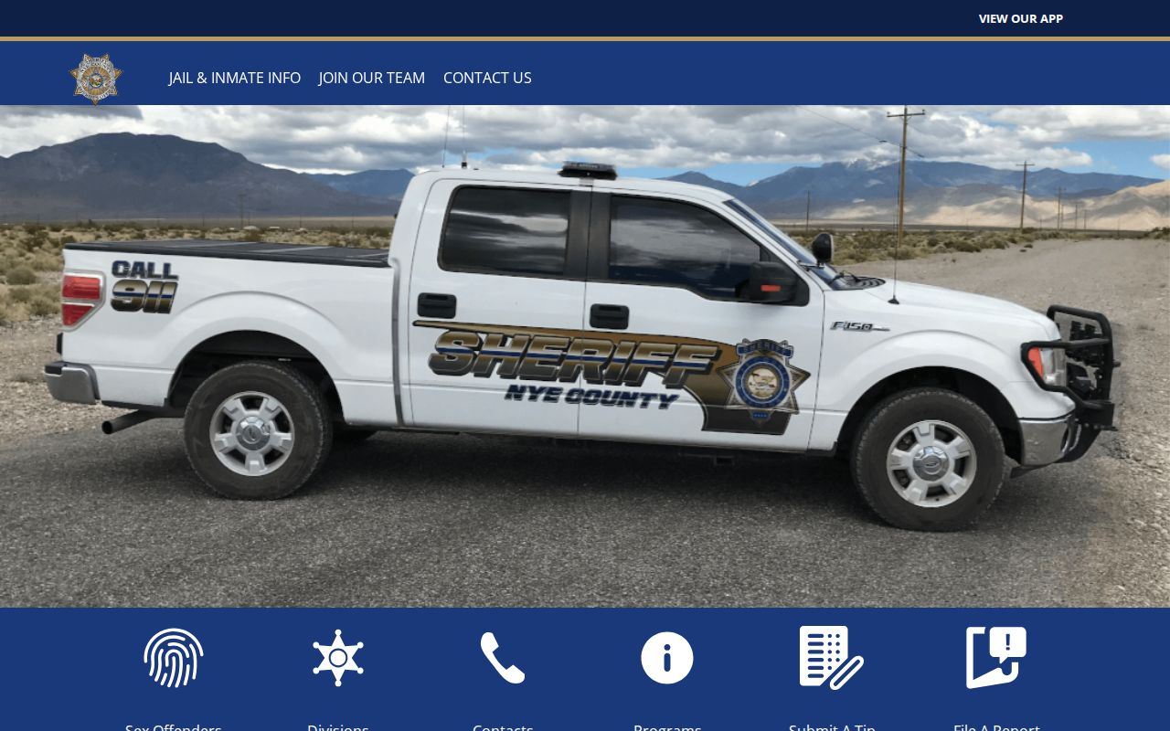Nye County Sheriff official source for most wanted program checks